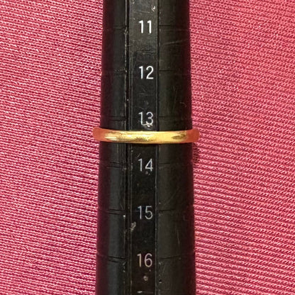 イギリス  アンティークジュエリー 3stone K18 /Pt  ゴールド コンビカラー シンプルデザイン リング オールドカットダイヤモンド 約0.2ct  1900年初頭頃  DR00726
