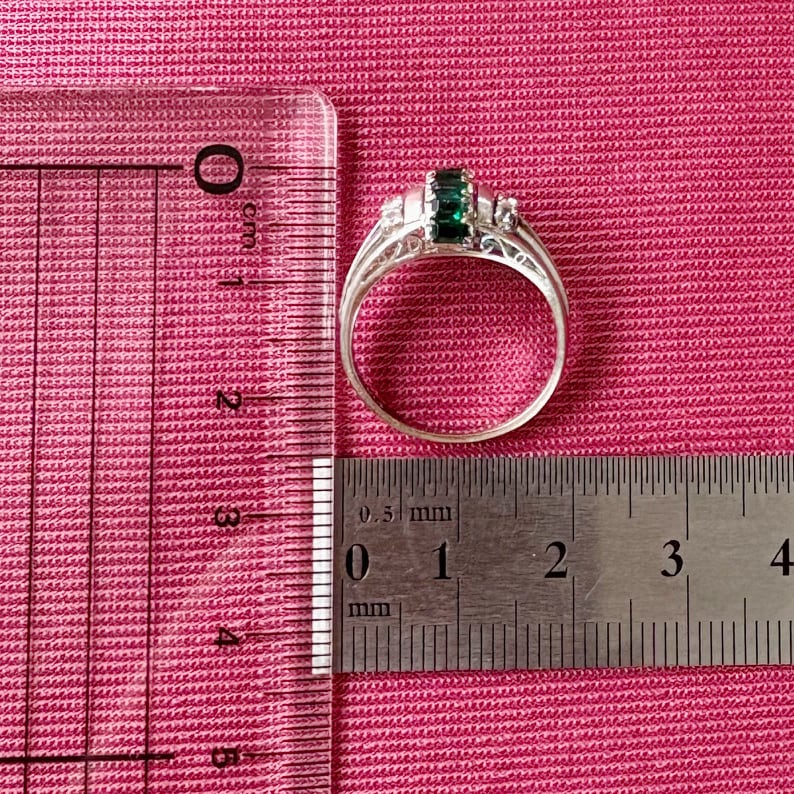 昭和ジュエリー 合成ガラス リング K14 ヴィンテージ 昭和レトロ 和デコデザイン 指輪 OKR00220