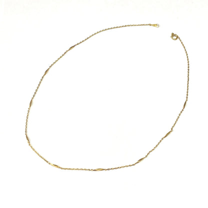 昭和ジュエリー 切子チェーン ネックレス K18 39cm ヴィンテージ 昭和レトロ ゴールド MON00330