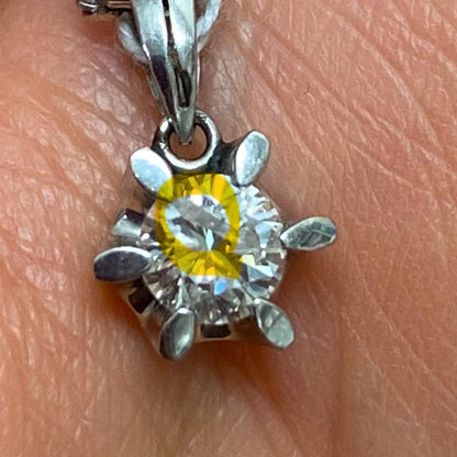 昭和ジュエリー ダイヤモンド ペンダントトップ Pt900 0.65ct ヴィンテージ 昭和レトロ チャーム プラチナ MOP00249