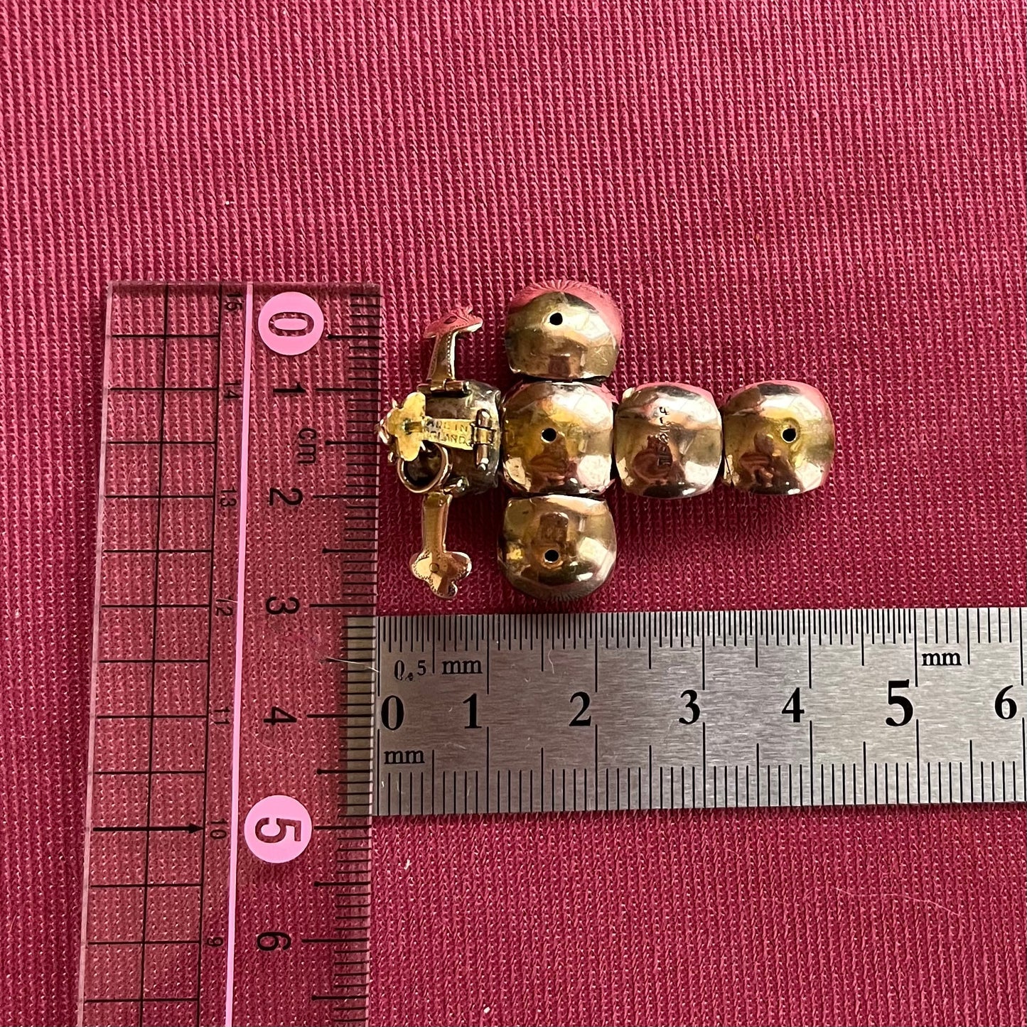 イギリス K9PG/ SV フリーメイソン ペンダントトップ 1900年前半 〜パーツが開く！愛と絆のシンボル〜 DP00105