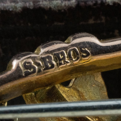 イギリス  アンティークジュエリー ブローチ K9 オールドカットダイヤモンド 1900年 ミレニアム DBR00126