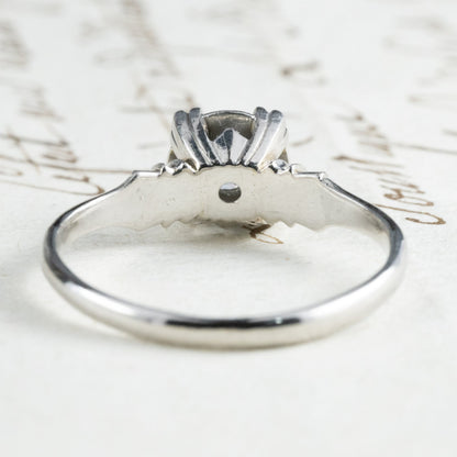 昭和ジュエリー ダイヤモンド リング Pm プラチナ 三越 ヴィンテージ 昭和レトロ 指輪 0.18ct OKR00138