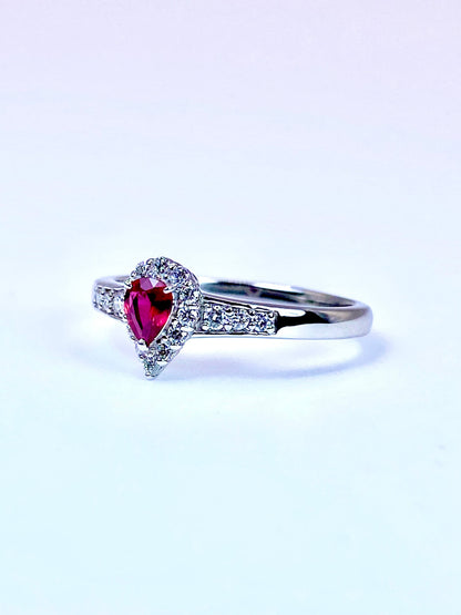 【新品】非加熱ピジョンブラッドルビー 0.21ct / ダイヤモンド 計0.18ct Pt950 リング【新品】【3日以内返品可（※カード/キャリア決済の場合）】