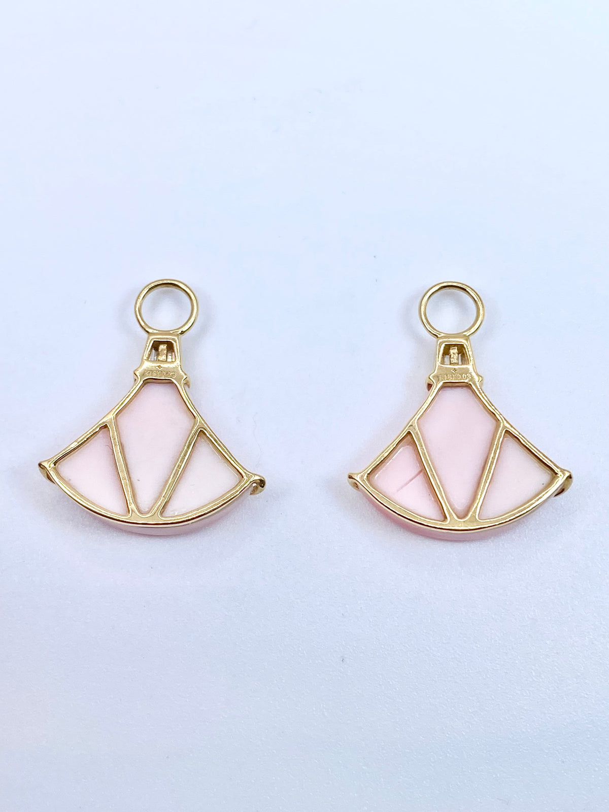 コンクシェル / ダイヤモンド 計0.03/0.03ct K18 ピアス チャーム【リフレッシュメント(新品仕上げ・補修・洗浄等済)】