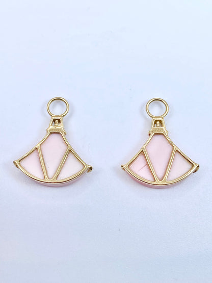 コンクシェル / ダイヤモンド 計0.03/0.03ct K18 ピアス チャーム【リフレッシュメント(新品仕上げ・補修・洗浄等済)】
