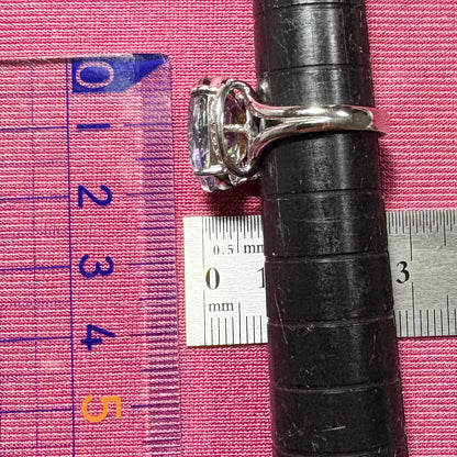 ヴィンテージジュエリー シルバーカラー ホワイトゴールド  K18WG ミスティックトパーズ 11.695ct  ダイヤモンド 0.10ct  OKR00248