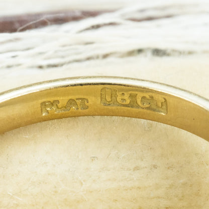 イギリス  アンティークジュエリー 3stone K18 /Pt  ゴールド コンビカラー シンプルデザイン リング オールドカットダイヤモンド 約0.2ct  1900年初頭頃  DR00726