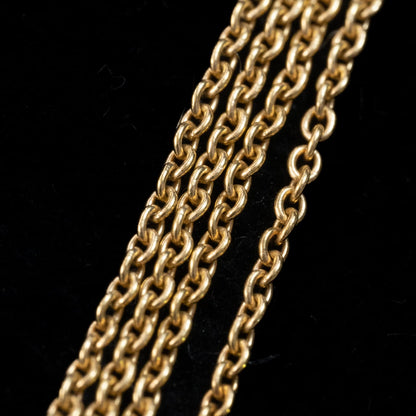サルバトーレフェラガモ Salvatore Ferragamo made in Italy K18 750 ヴィンテージ  ロング チェーン ネックレス 70cm MON00334