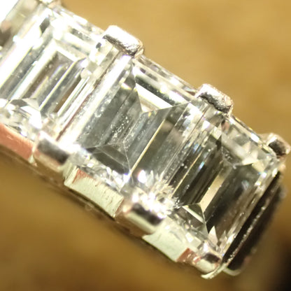 K18 昭和レトロ バケットカット ダイヤモンド リング 5石 一文字 透かし細工 艶消し マット仕上げ ヴィンテージ 指輪 OKR00268