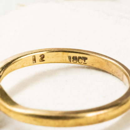 イギリス ヴィンテージ ジュエリー  トワエモア  クロスオーバー デザイン リング 指輪 K18 ダイヤ  コンビカラー 1900年中頃 あなたと私 DR00574