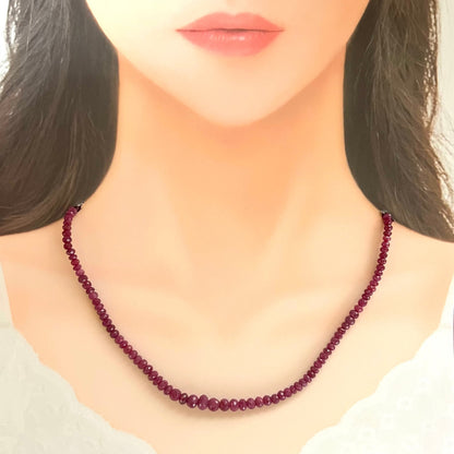 OKN00008   K18 ルビー ネックレス 6枚目