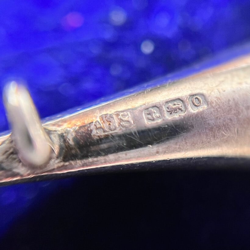 イギリス ブリティッシュヴィンテージ SV シルバー925 スズラン ブローチ 1913年 DBR00072