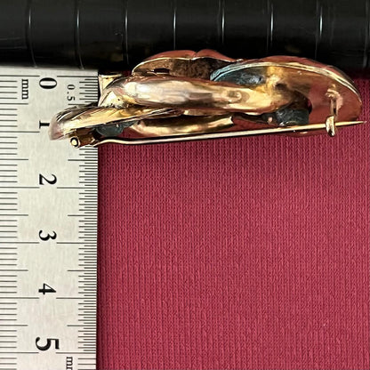 アンティークジュエリー イギリス アンティーク ブローチ ピンチベック イエローペースト 〜昔の技術の詰まった浪漫溢れるブローチ〜 DBR00117