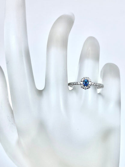 【新品】ガーナイト 0.161ct / ダイヤモンド 計0.23ct Pt900 リング【3日以内返品可（※カード/キャリア決済の場合）】