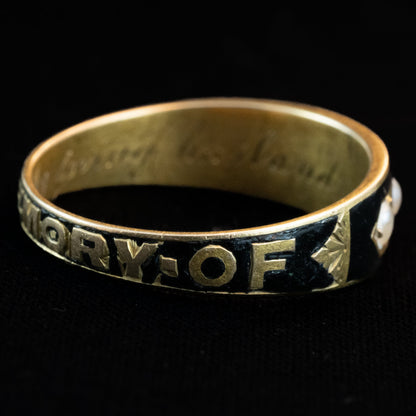 イギリス アンティークリング（モーニングリング） 1892年  My loving husband / IN MEMORY OF 〜悠久の時を経て届いた愛と絆の指輪〜DR00659