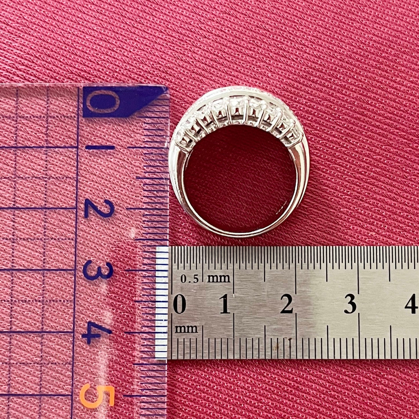 ダイヤモンドリング 2.05ct Pt900 プラチナ 幅広 ゴージャスデザイン 日本製 指輪 OKR00186