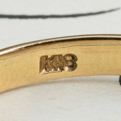 昭和ジュエリー パール リング K18 ヴィンテージ 昭和レトロ 一文字デザイン 透かし 真珠 ゴールド 指輪 MOR00626