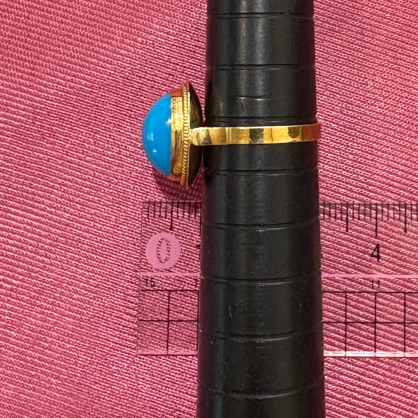 K18 ターコイズ リング ※裏マトリックス トルコ石 〜心をそっと解きほぐすような澄んだ青??その美しさを、毎日の指先に〜 OKR00183