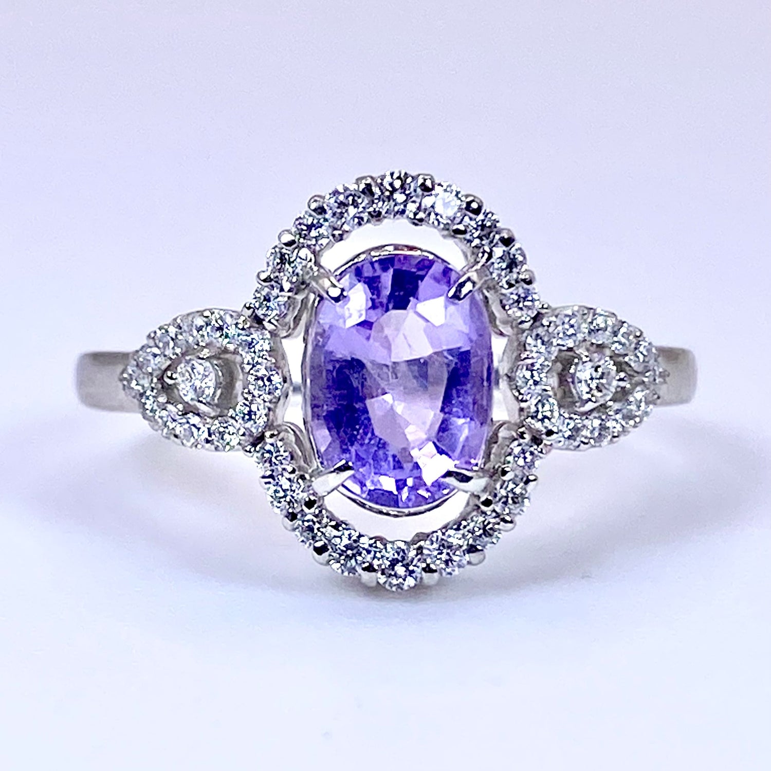 ハックマナイト 0.85ct / ダイヤモンド 計0.29ct Pt900 リング 13号リフレッシュメント新品仕上げ・補修・洗浄等済3日以内返品可※カード/キャリア決済の場合