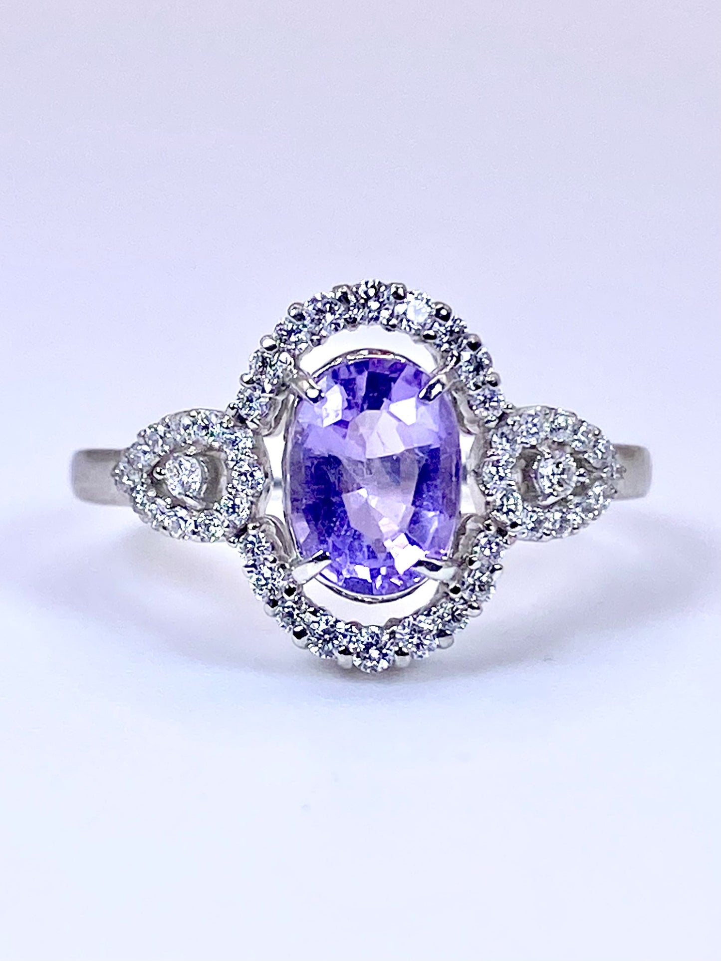 ハックマナイト 0.85ct / ダイヤモンド 計0.29ct Pt900 リング 13号【リフレッシュメント(新品仕上げ・補修・洗浄等済)】【3日以内返品可（※カード/キャリア決済の場合）】