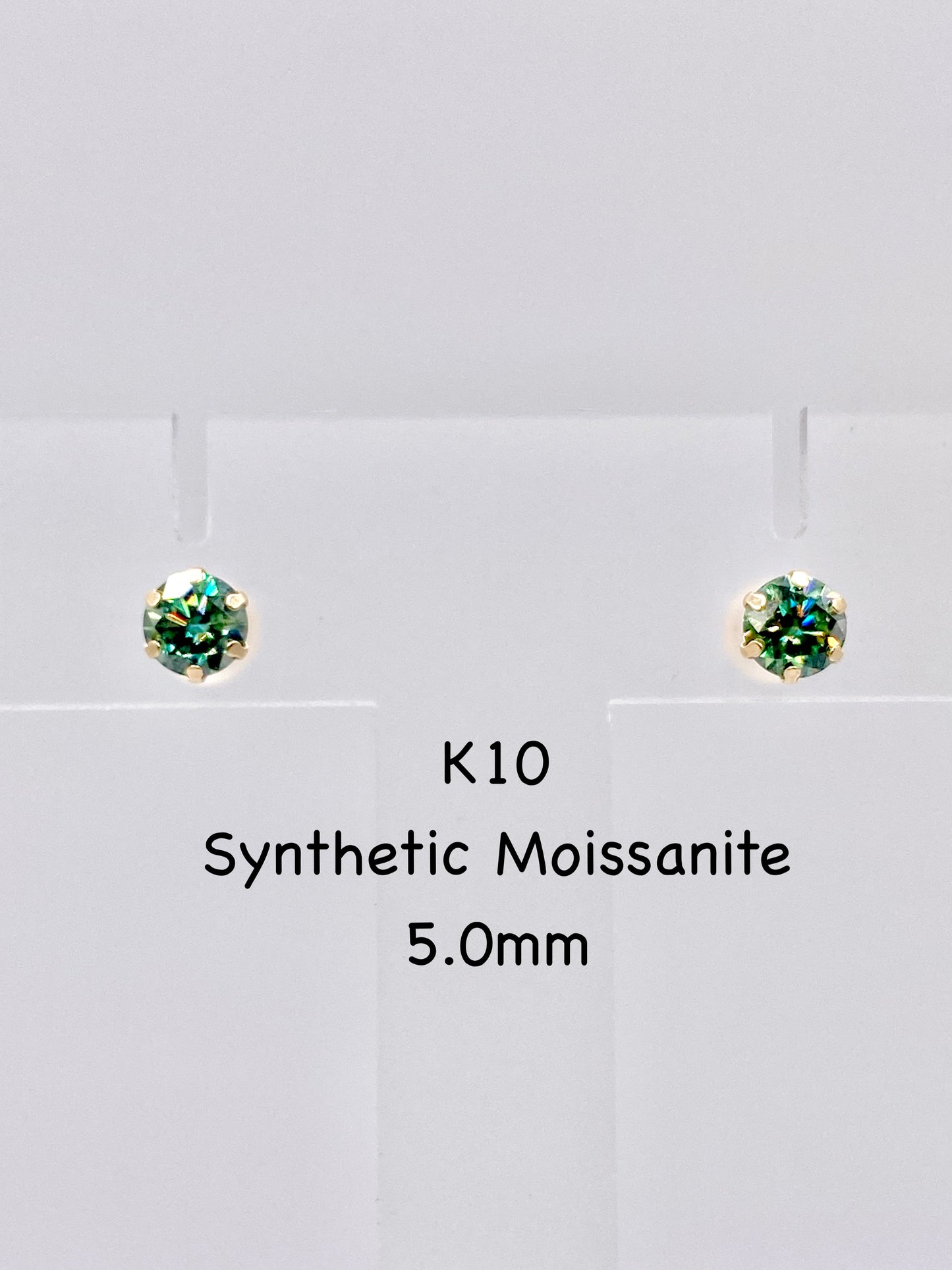 新品合成モアッサナイト K10 ピアス新品