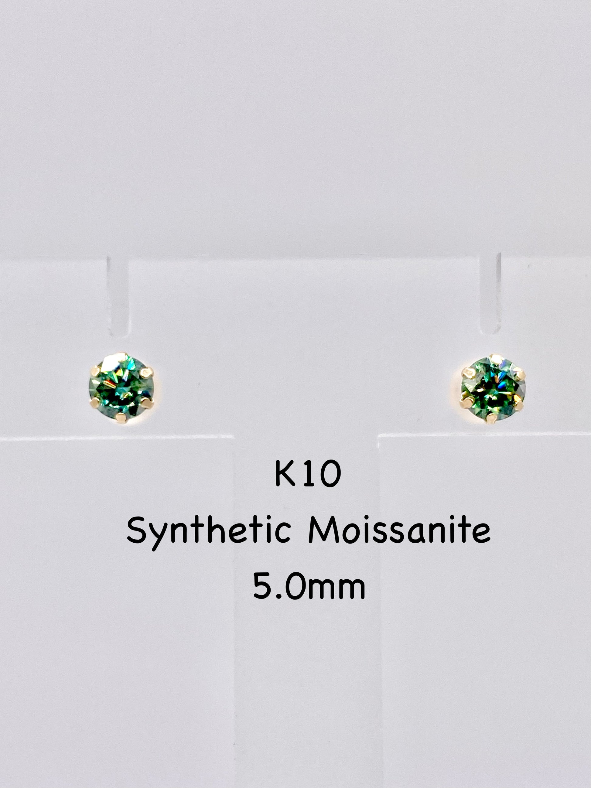 新品合成モアッサナイト K10 ピアス新品