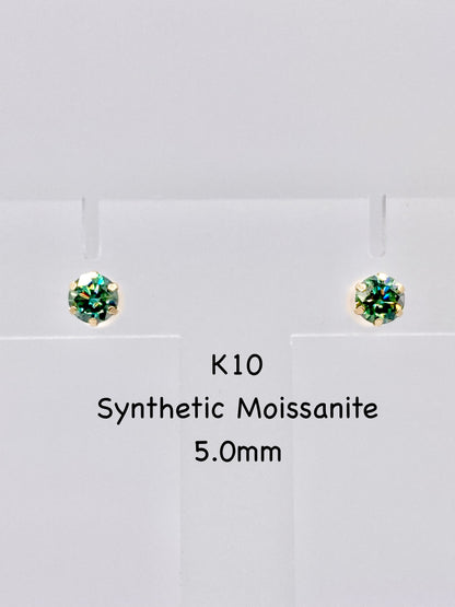 新品合成モアッサナイト K10 ピアス新品