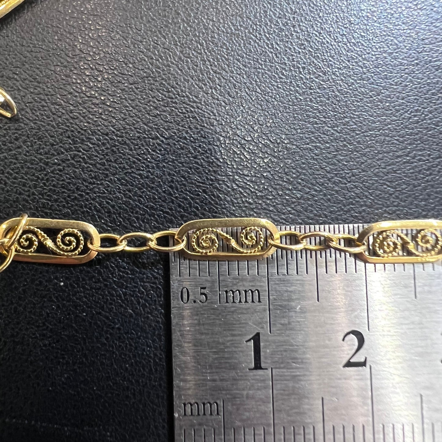 フランス アンティーク ジュエリー 18金 K18 フィリグリーチェーン ネックレス 47cm  DRN00094