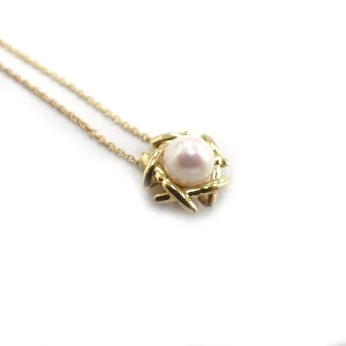 ティファニー Tiffany&Co. 750 K18 3.3g キスアラウンド パール ネックレス ジュエリー 3枚目