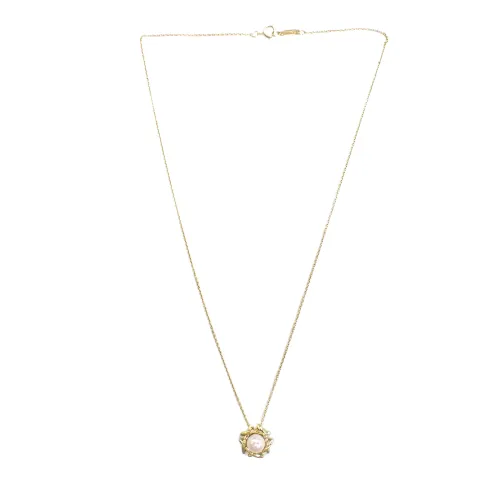 ティファニー Tiffany&Co. 750 K18 3.3g キスアラウンド パール ネックレス ジュエリー 4枚目