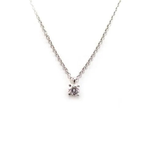 ティファニー Tiffany&Co. Pt950 2.6g ソリティア ダイヤ 1P ネックレス