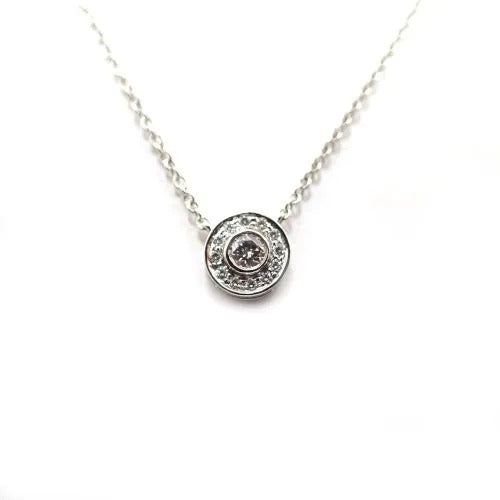 ティファニー Tiffany&Co. Pt950 2.8g サークレット ダイヤ ネックレス 2枚目
