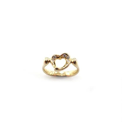 TIFFANY&Co. ティファニー 750 K18 ダイヤモンド オープンハート リング 指輪 ジュエリー