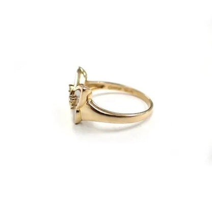 ハナエモリ 18K シェル ダイヤ 蝶 バタフライ リング 指輪 ジュエリー 4枚目