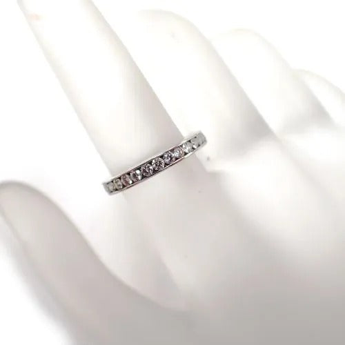 ハリーウィンストン HARRY WINSTON Pt950 チャネルセッティング ダイヤ フルエタニティ リング 指輪 ジュエリー 5枚目