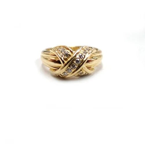 TIFFANY&Co. ティファニー 750 K18 ダイヤモンド 15P シグネチャー クロス リング 指輪 ジュエリー 2枚目