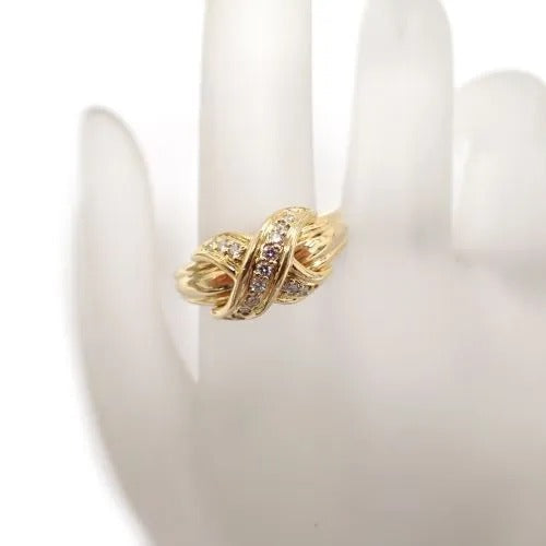 TIFFANY&Co. ティファニー 750 K18 ダイヤモンド 15P シグネチャー クロス リング 指輪 ジュエリー 3枚目
