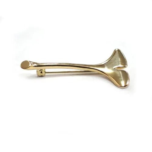 ティファニー TIFFANY&Co. 18金 18K イチョウ ブローチ ジュエリー ヴィンテージ 2枚目