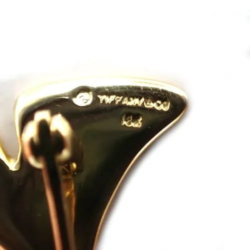 ティファニー TIFFANY&Co. 18金 18K イチョウ ブローチ ジュエリー ヴィンテージ 5枚目