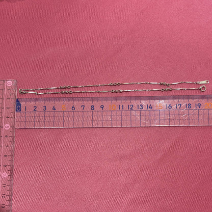 昭和ジュエリー 切子 さざなみ デザイン チェーン ネックレス Pt850 40.5cm ヴィンテージ 昭和レトロ プラチナ MON00291