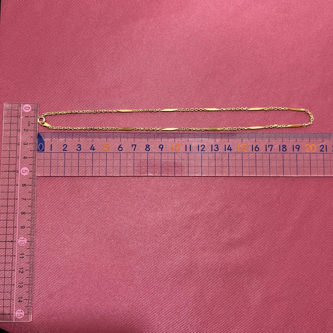 昭和レトロ 切子 さざなみ デザイン ヴィンテージ ネックレス 43cm　〜重さも造りもしっかり〜　MON00299