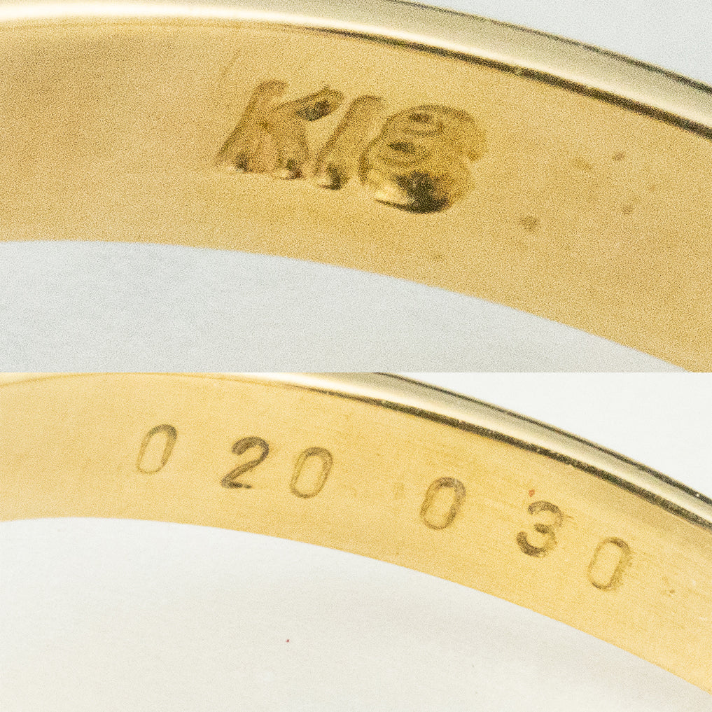 K18 ルビー0.20ct ダイヤモンド0.30ct リング｜二重のハローが囲むクラシックなクラスターデザイン MOR00709