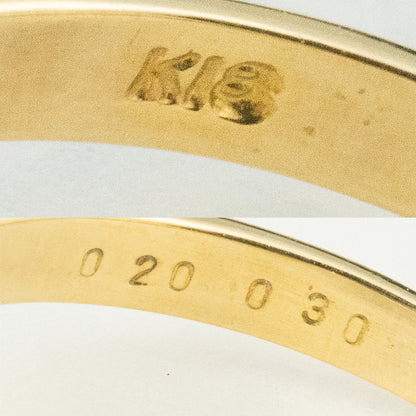 K18 ルビー0.20ct ダイヤモンド0.30ct リング｜二重のハローが囲むクラシックなクラスターデザイン MOR00709