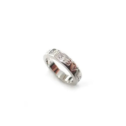 ブルガリ BVLGARI 750 K18 WG 6.2g 9号 ダイヤ1P ダブルロゴ BB ブルガリブルガリ リング 指輪 ジュエリー