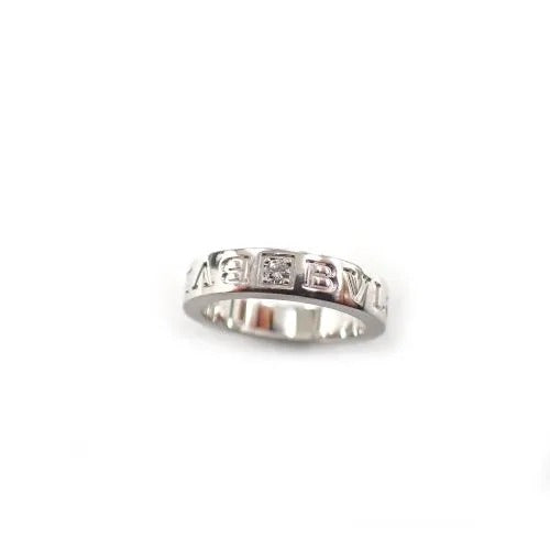 ブルガリ BVLGARI 750 K18 WG 6.2g 9号 ダイヤ1P ダブルロゴ BB ブルガリブルガリ リング 指輪 ジュエリー 2枚目