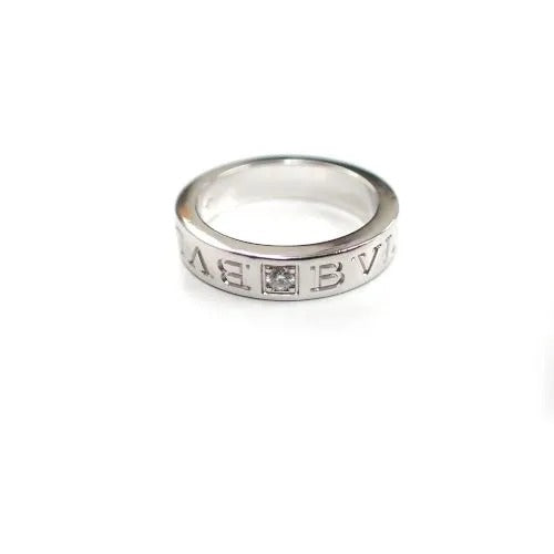 ブルガリ BVLGARI 750 K18 WG 6.2g 9号 ダイヤ1P ダブルロゴ BB ブルガリブルガリ リング 指輪 ジュエリー 3枚目