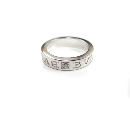 ブルガリ BVLGARI 750 K18 WG 6.2g 9号 ダイヤ1P ダブルロゴ BB ブルガリブルガリ リング 指輪 ジュエリー 3枚目