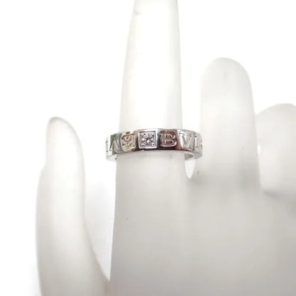 ブルガリ BVLGARI 750 K18 WG 6.2g 9号 ダイヤ1P ダブルロゴ BB ブルガリブルガリ リング 指輪 ジュエリー 5枚目