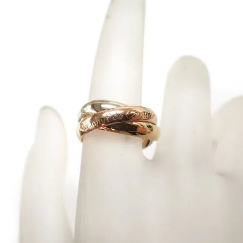 カルティエ Cartier 750 K18 YG WG PG 6.8g 48号 トリニティ リング 指輪 ジュエリー 2枚目
